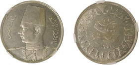 Egypt AH 1358 // 1939 Farouq, 20 Piastres, graded MS62 by NGC