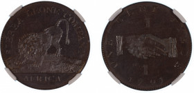 Sierra Leone 1791, Cent, Bronze. Graded Proof 63 Brown by NGC. KM 1