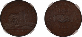 Sierra Leone 1791, $1 Dollar, Copper - Value As "100". Graded Proof 60 Brown by NGC. - the highest graded.Km 6 a