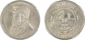 South Africa 1896, 2 Shillings. Graded MS 61 by NGC. KM 6