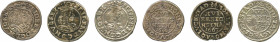 Denmark, Gluckstadt, 3 coin lot of 3 Skillings, 1666 and 1667 (2x) in Very Fine condition
H-152 and H 151.1