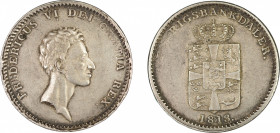 Denmark 1813 1c, 1 Rigsbankdaler in VF condition
KM-683.2