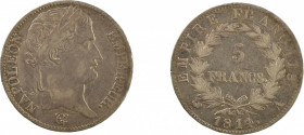 France 1814A, 5 Francs, in AVF condition
KM-694.1