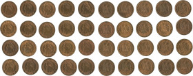 France 1862 K, 20 coin lot of 1 Centime in Red Brown UNC condition
KM-795.3