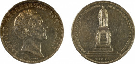 Germany, Baden 1844, 2 Thalers, in EF Details condition Rim bump on reveerse with light cleaning