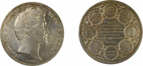 Germany, Bavaria 1838, 2 Thalers, in EF details condition Cleaned, more on the obverse than the reverse. KM-795