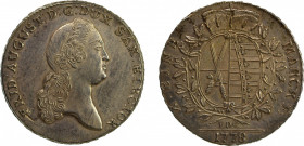 Germany, Saxony-Albertine 1778 EDC Thaler in EF-AU details, but cleaned KM-992.1