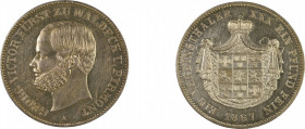Germany, Waldeck-Pyrmont 1867 A, Thaler, in lustrous AU condition low mintage of 18,926 KM-135