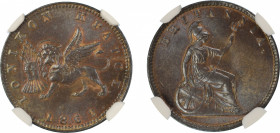 Greece, Ionian Is. 1862., 1 Lepton. Graded MS 65 Brown by NGC. KM-34