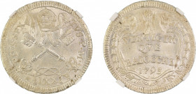 Italy, Papal States 1795 XXI, 25 Baiocchi. Graded MS 65 by NGC - Only one coin graded higher.KM-1238