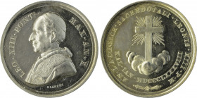 Italy/ Vatican 1888 Ag Medallion by Bianchi Consecration of Leo XIII Pope. 28mm diameter, Uncirculated.