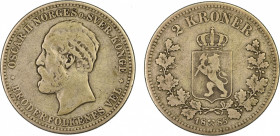 Norway 1885, 2 Kroner, in VG condition
KM-359