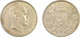 Norway 1908, 2 Kroner, in AEF condition
