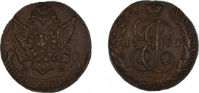 Russia 1791, 5 Kopecks , in Extra Fine conditionC 59.2
