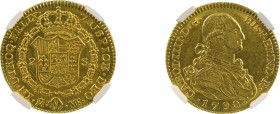 Spain 1790 M, (Au) 2 Escudos, Charles IV, graded MS 62 by NGC
KM-435.1
0.1904 oz net