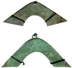 CHINA und Südostasien
China
Chou-Dynastie 1122-255 v. Chr
2 X Bronze-Klangplattengeld der Chunqiu-Periode ca. 770/476 v.Chr. 120 mm und 130 mm, sog...