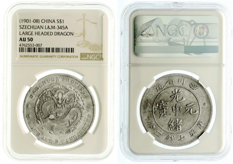 CHINA und Südostasien
China
Qing-Dynastie. De Zong, 1875-1908
Dollar (Yuan) o...