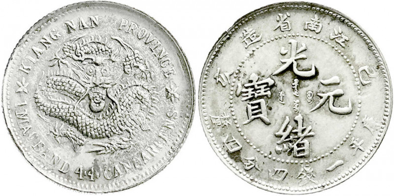 CHINA und Südostasien
China
Qing-Dynastie. De Zong, 1875-1908
20 Cents Jahr C...