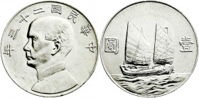 CHINA und Südostasien
China
Republik, 1912-1949
Dollar (Yuan) Jahr 23 = 1934. vorzüglich/Stempelglanz, kl. Kratzer. Lin Gwo Ming 110. Yeoman 345. ...