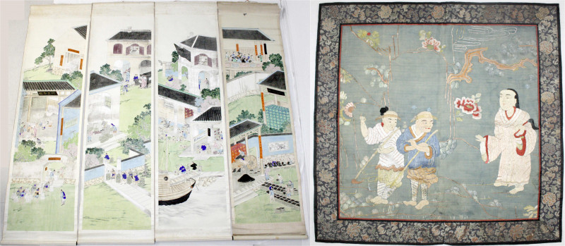 CHINA und Südostasien
China
Varia
5 Wandbilder: 4 Papierrollen mit kolorierte...
