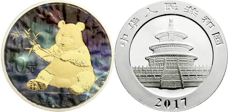 CHINA und Südostasien
China
Volksrepublik, seit 1949
5 X 10 Yuan Panda Silber...