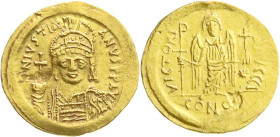 Byzantinische Goldmünzen
Kaiserreich
Justinian I., 527-565
Solidus 527/565, Constantinopel, 10. Offizin. 4,47 g. Stempelstellung 7 Uhr.
sehr schön...