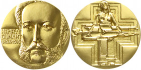 Thematische Goldmedaillen
Medicina in Nummis
Personen
Goldmedaille 1977 von Kauko Rasänen. 150. Geburtstag des Henry Dunant (1828-1910), Gründer de...