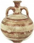 Ausgrabungen
Griechen
Mykenische Keramik-Amphora ca. 1300/1200 v. Chr. Höhe 11,8 cm.
Abplatzungen am Korpus
Provenienz: westf. Sammlung, erworben ...