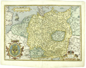 Römisch Deutsches Reich
Haus Habsburg
Rudolf II., 1576-1612
Handcolorierte Kupferstich-Landkarte "Germania" um 1580 von Abraham Ortelius. Karte des...