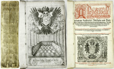 Römisch Deutsches Reich
Haus Habsburg
Leopold I., 1657-1705
Buch: Aller des Heiligen Römischen Reichs gehaltene Reichstaege/Abschiede und Satznuge....