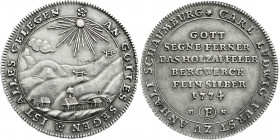 Altdeutsche Münzen und Medaillen
Anhalt-Bernburg-Schaumburg-Hoym
Karl Ludwig, 1772-1806
Ausbeutetaler 1774, Frankfurt am Main. Ausbeute der Grube H...