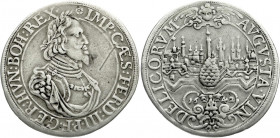 Altdeutsche Münzen und Medaillen
Augsburg-Stadt
Reichstaler 1642 mit Titel Ferdinands III./Stadtansicht.
schön/sehr schön, Kratzer, Henkelspur. For...