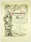 Altdeutsche Münzen und Medaillen
Baden-Durlach
Friedrich I., 1852-1907
Eigenhändige Unterschrift des Großherzogs als Präsident der DLG (Deutsche La...