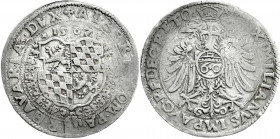 Altdeutsche Münzen und Medaillen
Bayern
Albert V. der Großmütige 1550-1579
Guldentaler zu 60 Kreuzern 1562 mit Titel Maximilian.
sehr schön, übl. ...