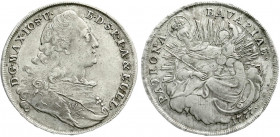 Altdeutsche Münzen und Medaillen
Bayern
Maximilian III. Joseph, 1745-1777
Madonnentaler 1777. sehr schön/vorzüglich, nur min. justiert. Hahn 307. W...