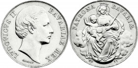 Altdeutsche Münzen und Medaillen
Bayern
Ludwig II., 1864-1886
Madonnentaler 1871. vorzüglich. Jaeger 107. Thun 105. AKS 176. 