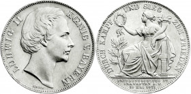 Altdeutsche Münzen und Medaillen
Bayern
Ludwig II., 1864-1886
Siegestaler 1871. vorzüglich/Stempelglanz, leichte prägebed. Randunebenheiten. Jaeger...
