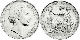 Altdeutsche Münzen und Medaillen
Bayern
Ludwig II., 1864-1886
Siegestaler 1871. vorzüglich/Stempelglanz, winz. Kratzer. Jaeger 110. Thun 107. AKS 1...
