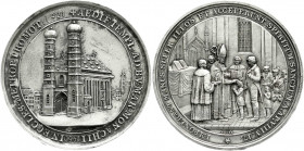 Altdeutsche Münzen und Medaillen
Bayern-München, Stadt
Silbermedaille 1821 (geprägt 1839) von Neuss. Firmungsgeschenk für Mädchen. Firmungsszene/Fra...