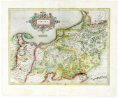 Altdeutsche Münzen und Medaillen
Brandenburg-Preußen
Friedrich Wilhelm, 1640-1688
Handcolorierte Kupferstich-Landkarte Preussens o.J.(1665) von Joh...