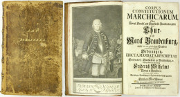 Altdeutsche Münzen und Medaillen
Brandenburg-Preußen
Friedrich Wilhelm I., 1713-1740
Buch: MYLIUS, CHRISTIAN OTTO. Corpus Constitutionum Marchiarum...
