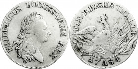 Altdeutsche Münzen und Medaillen
Brandenburg-Preußen
Friedrich II., 1740-1786
Reichstaler 1784 A, Berlin. schön/sehr schön. Olding 70. v. Schrötter...