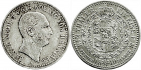 Altdeutsche Münzen und Medaillen
Braunschweig-Calenberg-Hannover
Ernst August, 1837-1851
Taler 1840 A. sehr schön. Jaeger 64. Thun 157. AKS 100. 