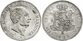 Altdeutsche Münzen und Medaillen
Braunschweig-Calenberg-Hannover
Ernst August, 1837-1851
Taler 1840 S. sehr schön, schöne Patina. Jaeger 68. Thun 1...