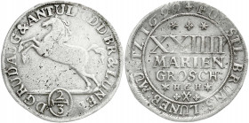 Altdeutsche Münzen und Medaillen
Braunschweig-Wolfenbüttel
Rudolf August und Anton Ulrich, 1685-1704
2/3 Taler 1699 HCH. Springendes Ross.
sehr sc...