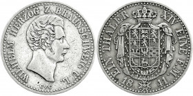 Altdeutsche Münzen und Medaillen
Braunschweig-Wolfenbüttel
Wilhelm, 1831-1884
Taler 1841 CvC. sehr schön. Jaeger 243 b. Thun 117. AKS 78. 