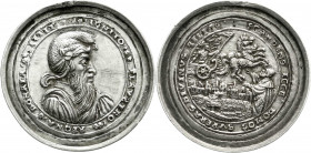 Altdeutsche Münzen und Medaillen
Erzgebirge
Silbergussmedaille o.J.(um 1533) von Nickel Milicz. Brustbild des Propheten Elias nach rechts mit phrygi...