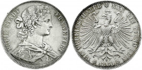 Altdeutsche Münzen und Medaillen
Frankfurt-Stadt
Vereinstaler 1860. Francofurtia mit Schleife.
sehr schön/vorzüglich, kl. Randfehler. Jaeger 41. Th...