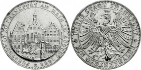 Altdeutsche Münzen und Medaillen
Frankfurt-Stadt
Vereinstaler 1863, Fürstentag.
vorzüglich. Thun 147. AKS 45. Jaeger 52. 