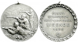 Altdeutsche Münzen und Medaillen
Göttingen, Stadt
Tragbare Silbermedaille 1930. Punktschiessen Schützenverein Weende. 34 mm; 14,28 g.
fast vorzügli...